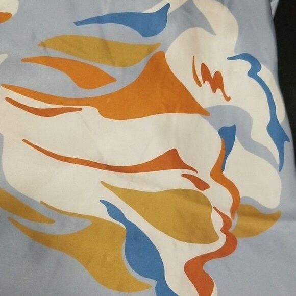 💕REFORMATION💕 Joanne Silk Dress ~ Hyperion Blue Print 10 NWOT - Picture 11 of 15